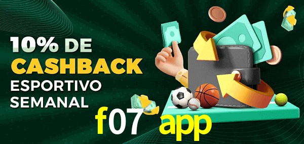 10% de bônus de cashback na f07 app